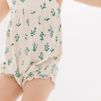 Morning Meadow Small Ribbed Flutter Sleeve Romper