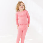 Peony Pink Small Ribbed Two-Piece Set