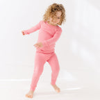 Peony Pink Small Ribbed Two-Piece Set