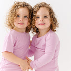 Lilac Mist Small Ribbed Shorts Two-Piece Set