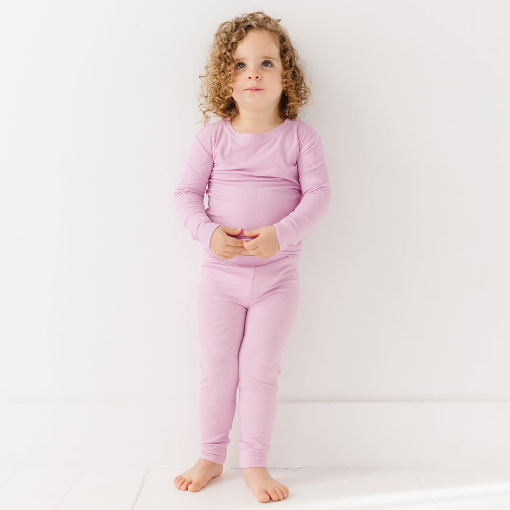 Lilac Mist Small Ribbed Two-Piece Set