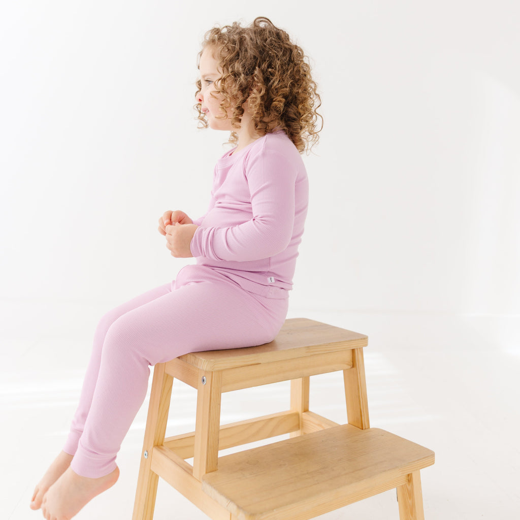 Lilac Mist Small Ribbed Two-Piece Set