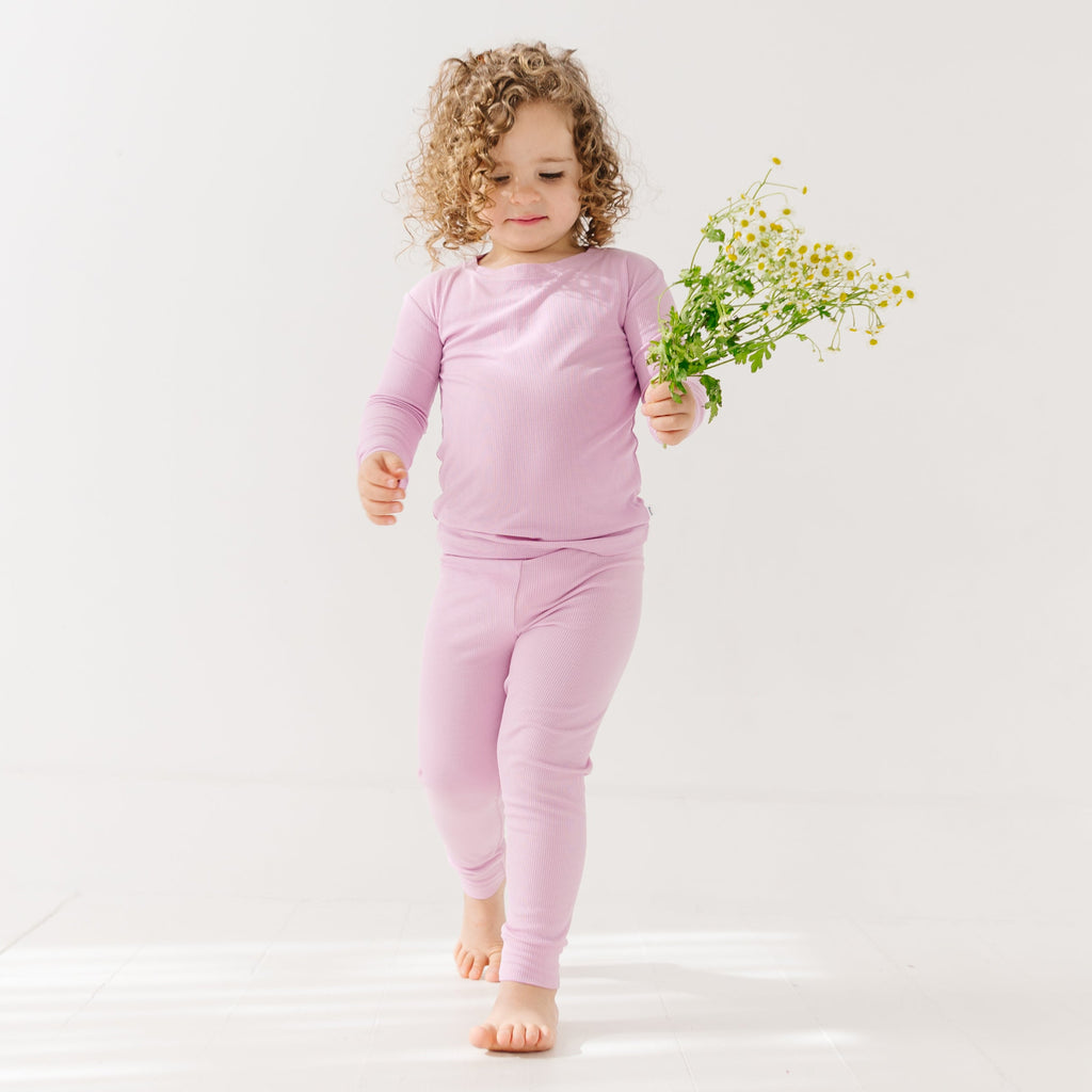 Lilac Mist Small Ribbed Two-Piece Set