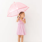 Lilac Mist Small Ribbed Flutter Sleeve Dress