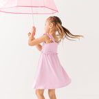 Lilac Mist Small Ribbed Flutter Sleeve Dress