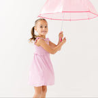 Lilac Mist Small Ribbed Flutter Sleeve Dress