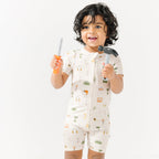 Tool Time Small Ribbed Summer Zip Romper