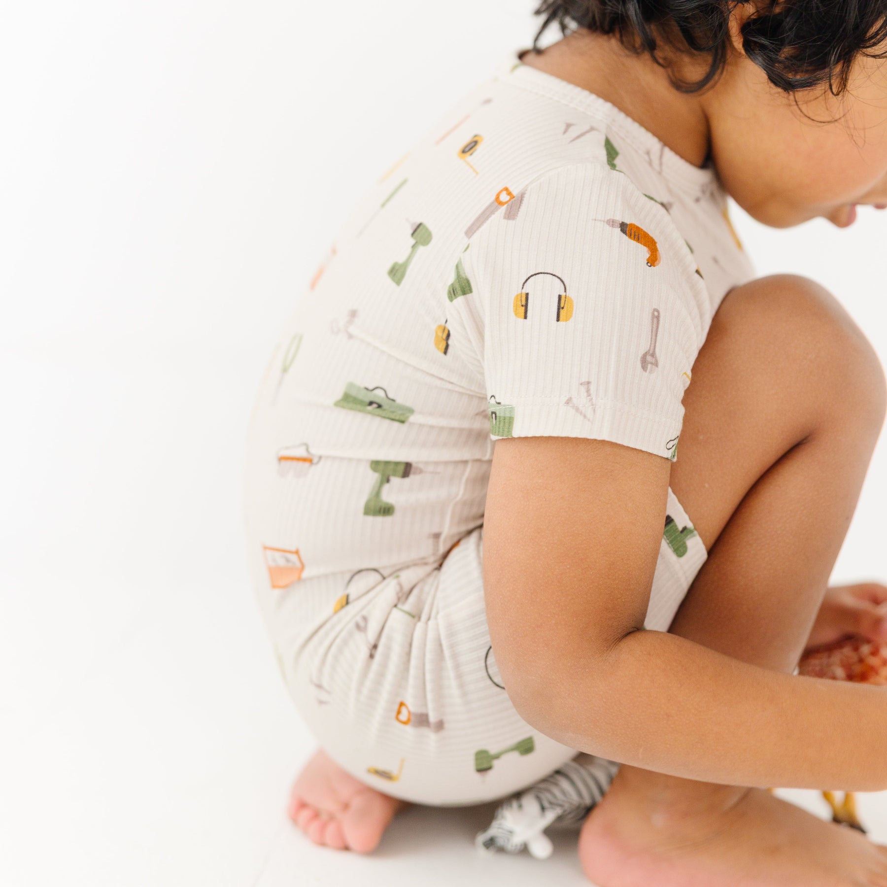 Tool Time Small Ribbed Summer Zip Romper