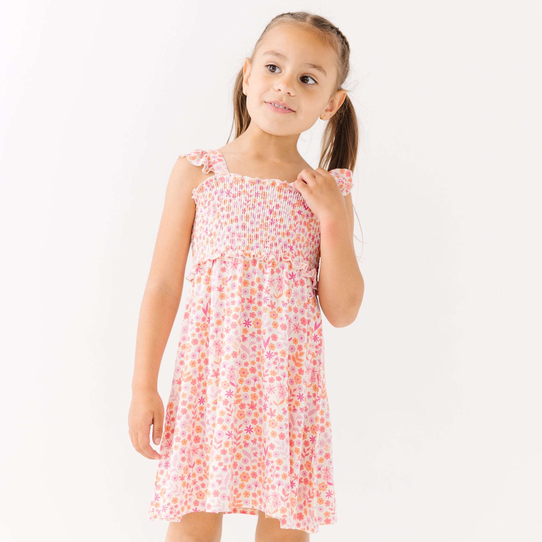 Spring Fields Flutter Sleeve Dress