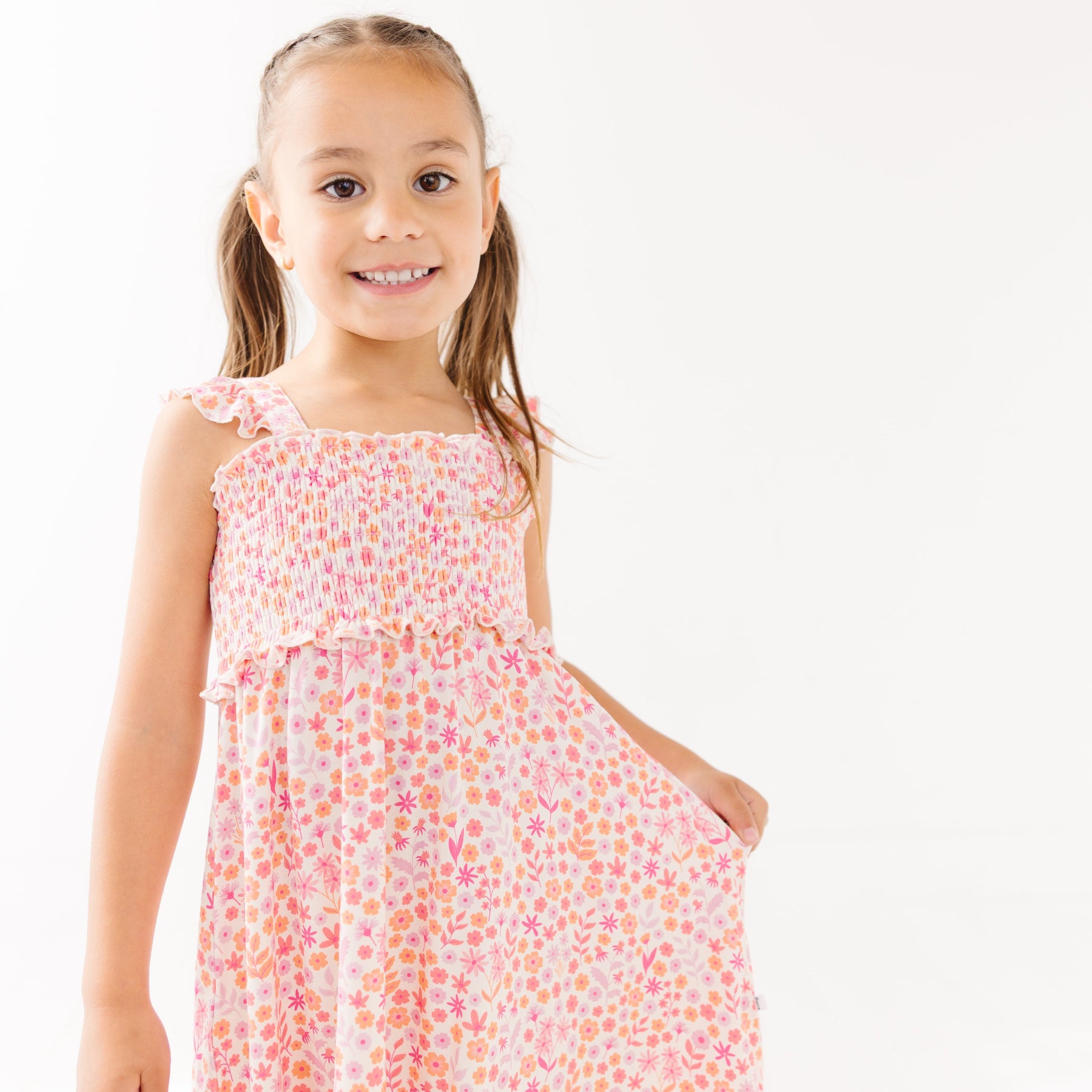 Spring Fields Flutter Sleeve Dress