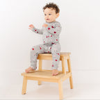 Cupid's Postal Service Small Ribbed Zip Romper