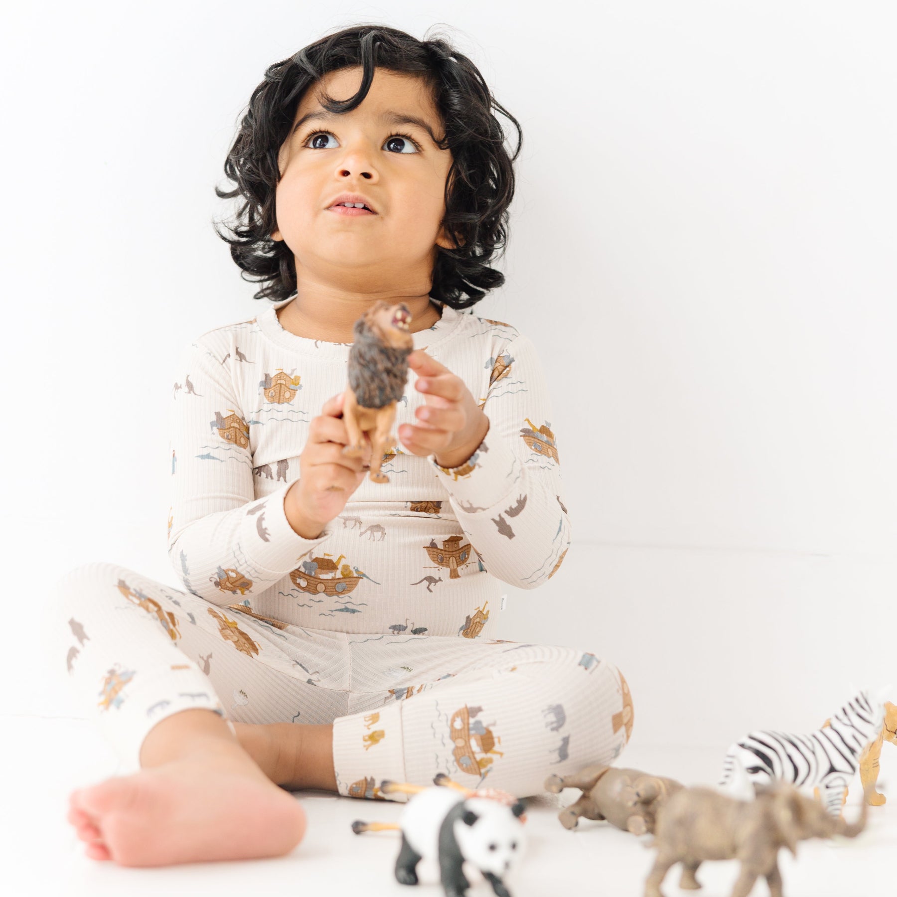 Noah's Ark Small Ribbed Two-Piece Set