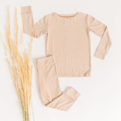 Honey Stripe Small Ribbed Two-Piece Set