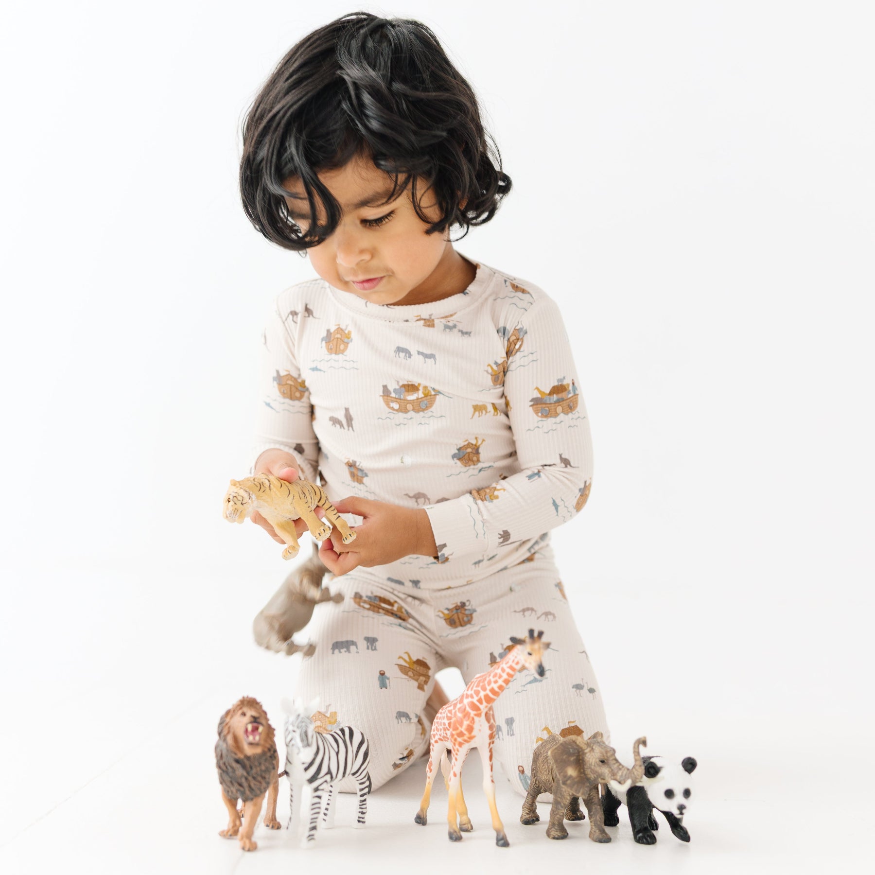 Noah's Ark Small Ribbed Two-Piece Set