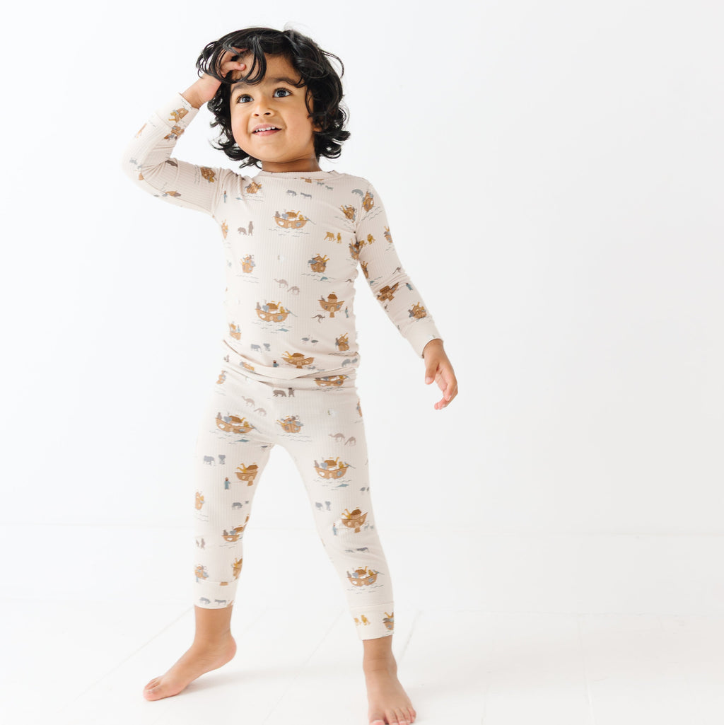 Noah's Ark Small Ribbed Two-Piece Set