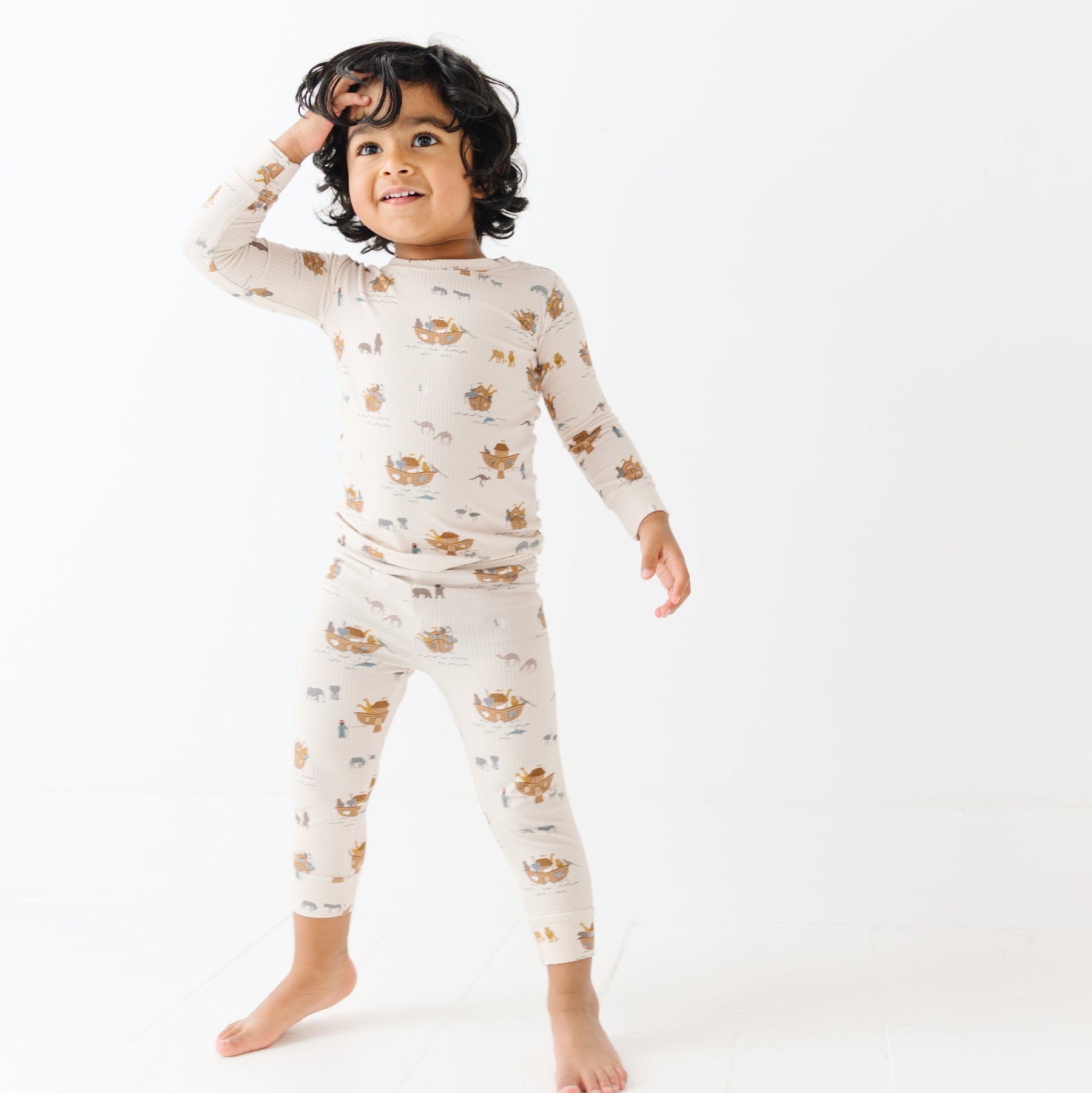 Noah's Ark Small Ribbed Two-Piece Set