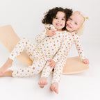 Pink Daisies Small Ribbed Two-Piece Set