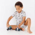 Monster Trucks Small Ribbed Shorts Two-Piece Set