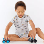 Monster Trucks Small Ribbed Shorts Two-Piece Set