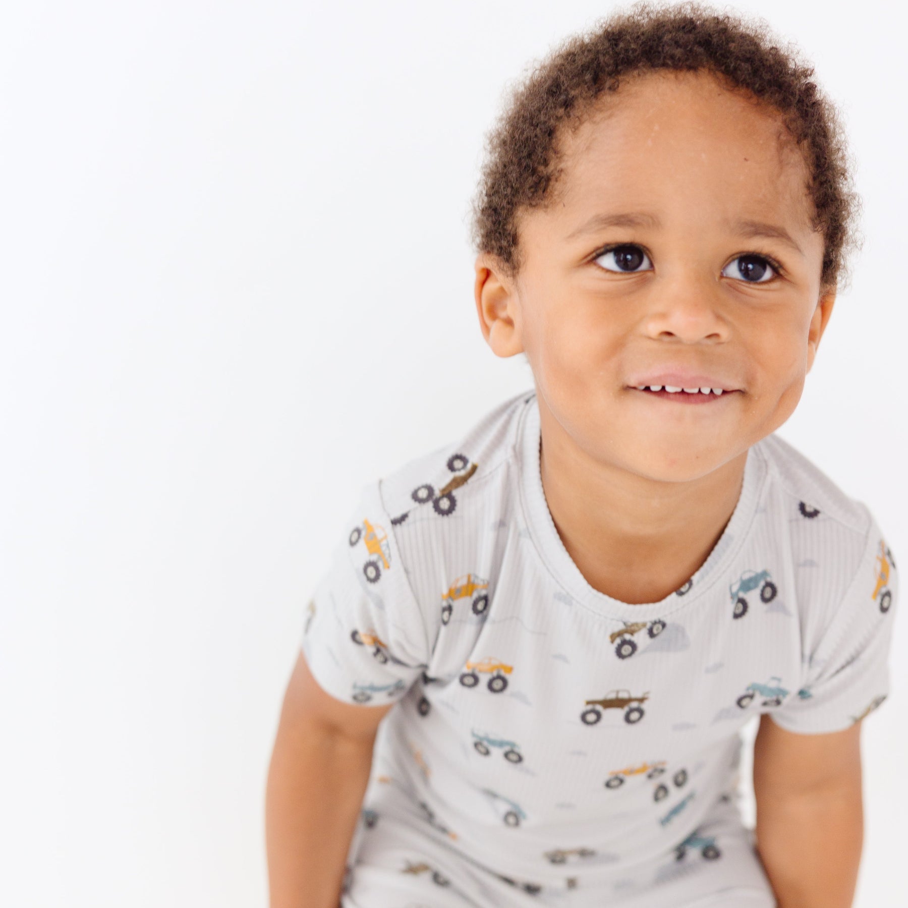 Monster Trucks Small Ribbed Shorts Two-Piece Set