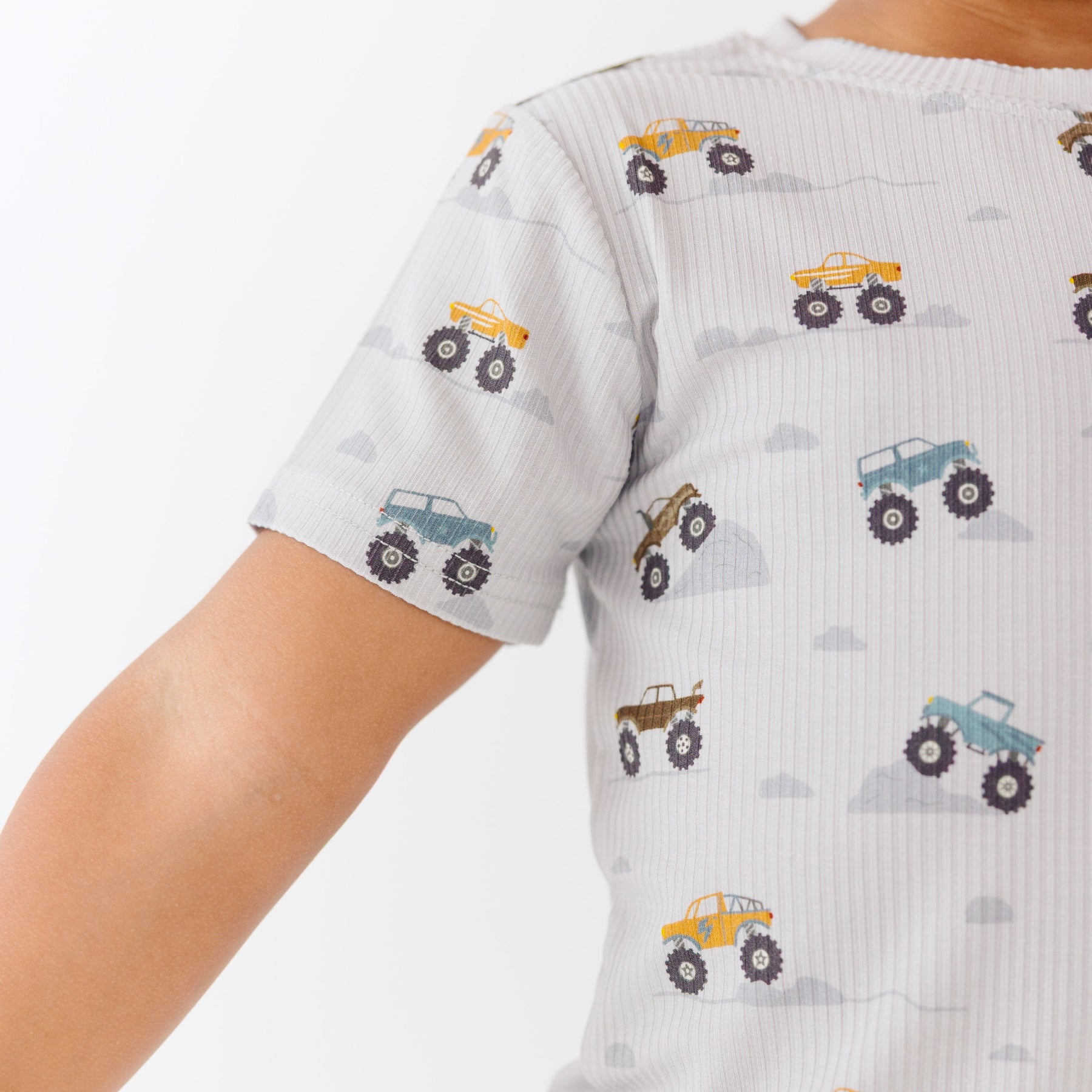 Monster Trucks Small Ribbed Shorts Two-Piece Set