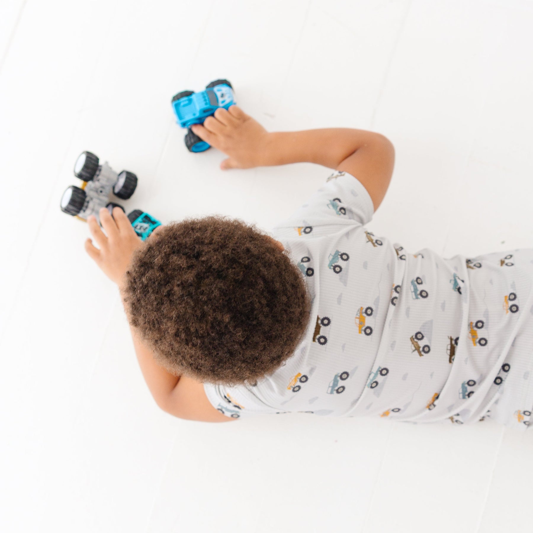 Monster Trucks Small Ribbed Shorts Two-Piece Set