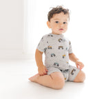 Monster Trucks Small Ribbed Summer Zip Romper