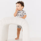 Monster Trucks Small Ribbed Summer Zip Romper