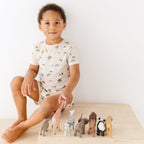 Zoo Day Small Ribbed Shorts Two-Piece Set