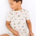 Zoo Day Small Ribbed Shorts Two-Piece Set