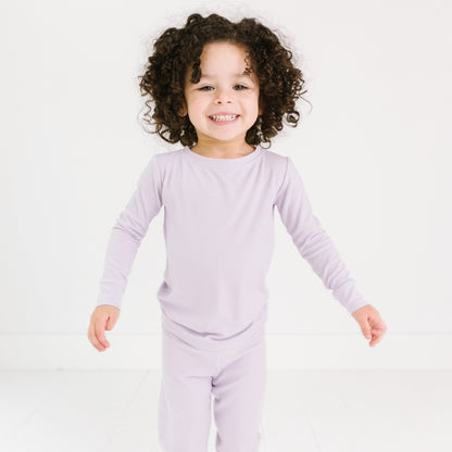 Lilac Small Ribbed Two-Piece Set