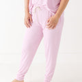Lilac Mist Small Ribbed Women's Pants