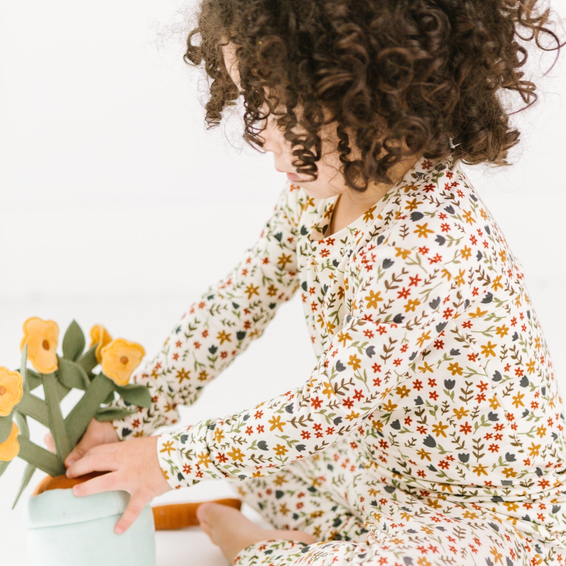 Cream Floral Two-Piece Set