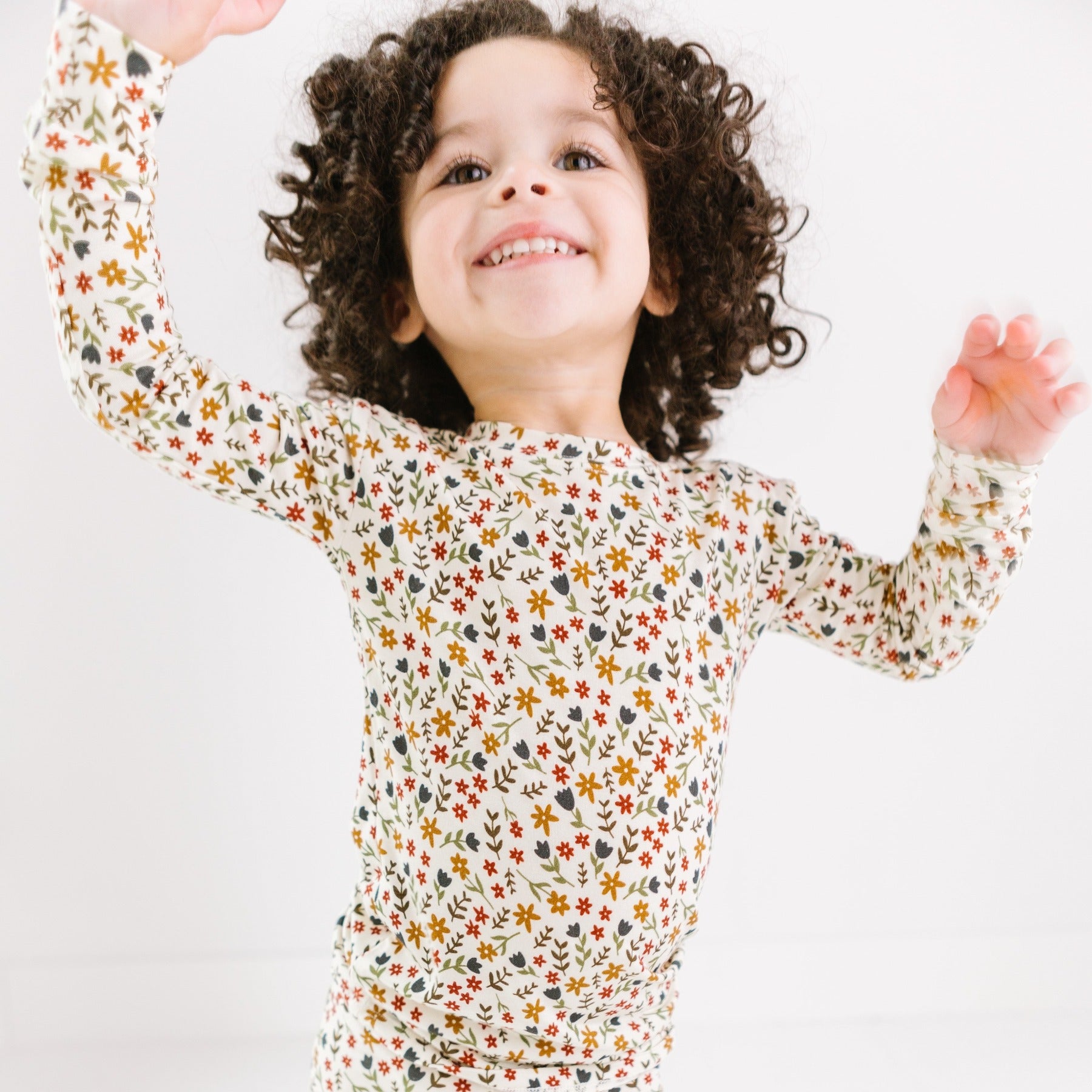 Cream Floral Two-Piece Set