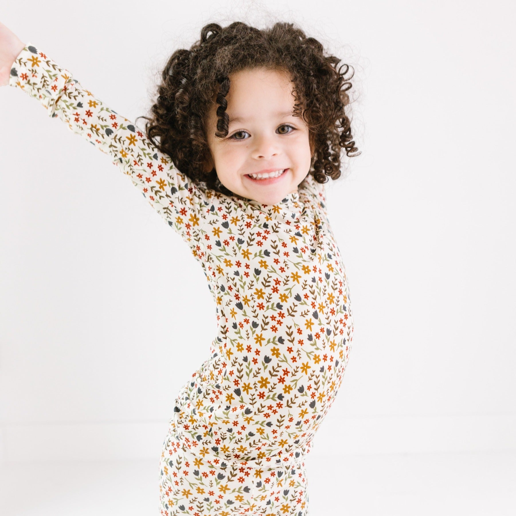 Cream Floral Two-Piece Set