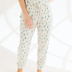 Morning Meadow Small Ribbed Women's Short Sleeve & Pants Matching Set