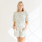 Morning Meadow Small Ribbed Women's Shorts Set