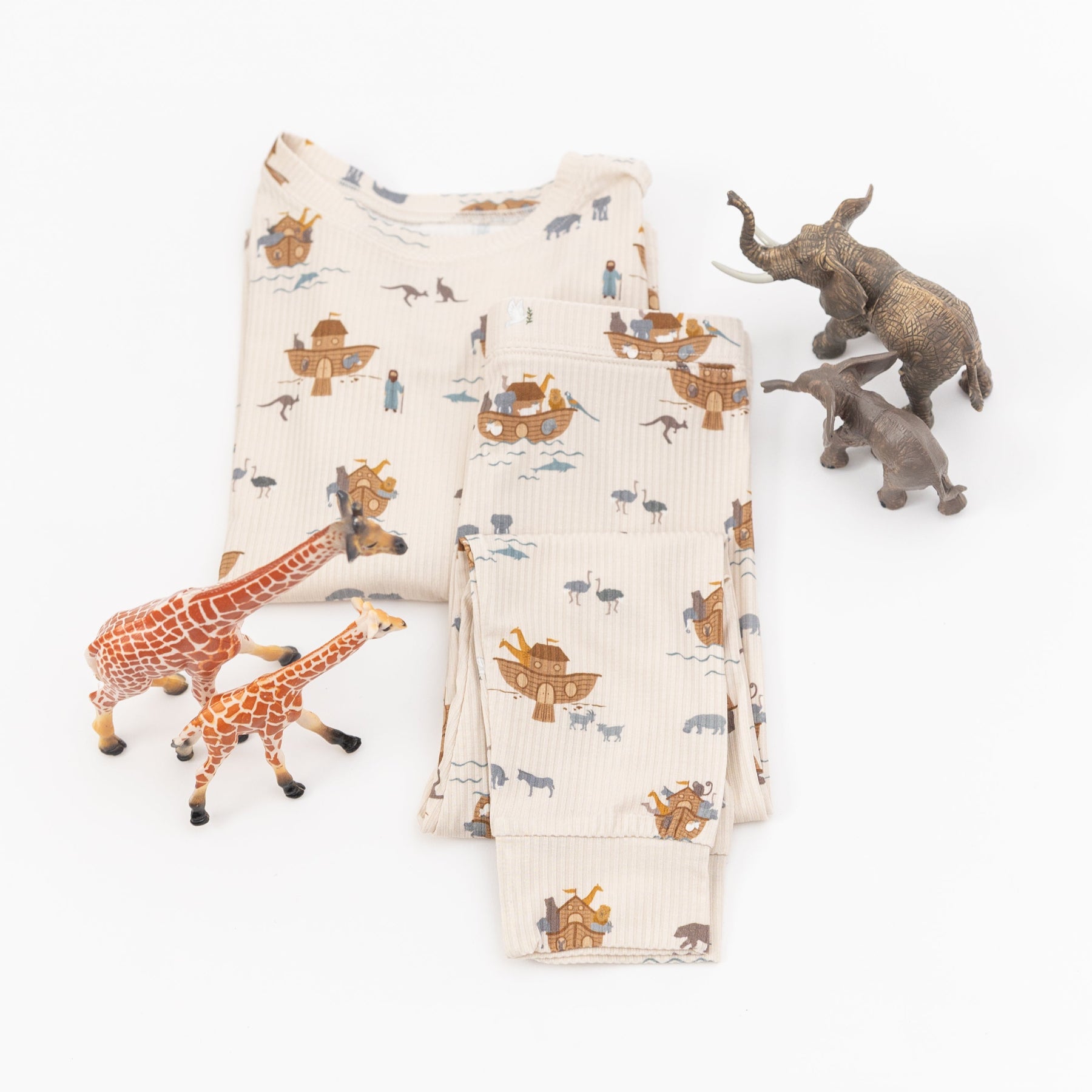 Noah's Ark Small Ribbed Two-Piece Set