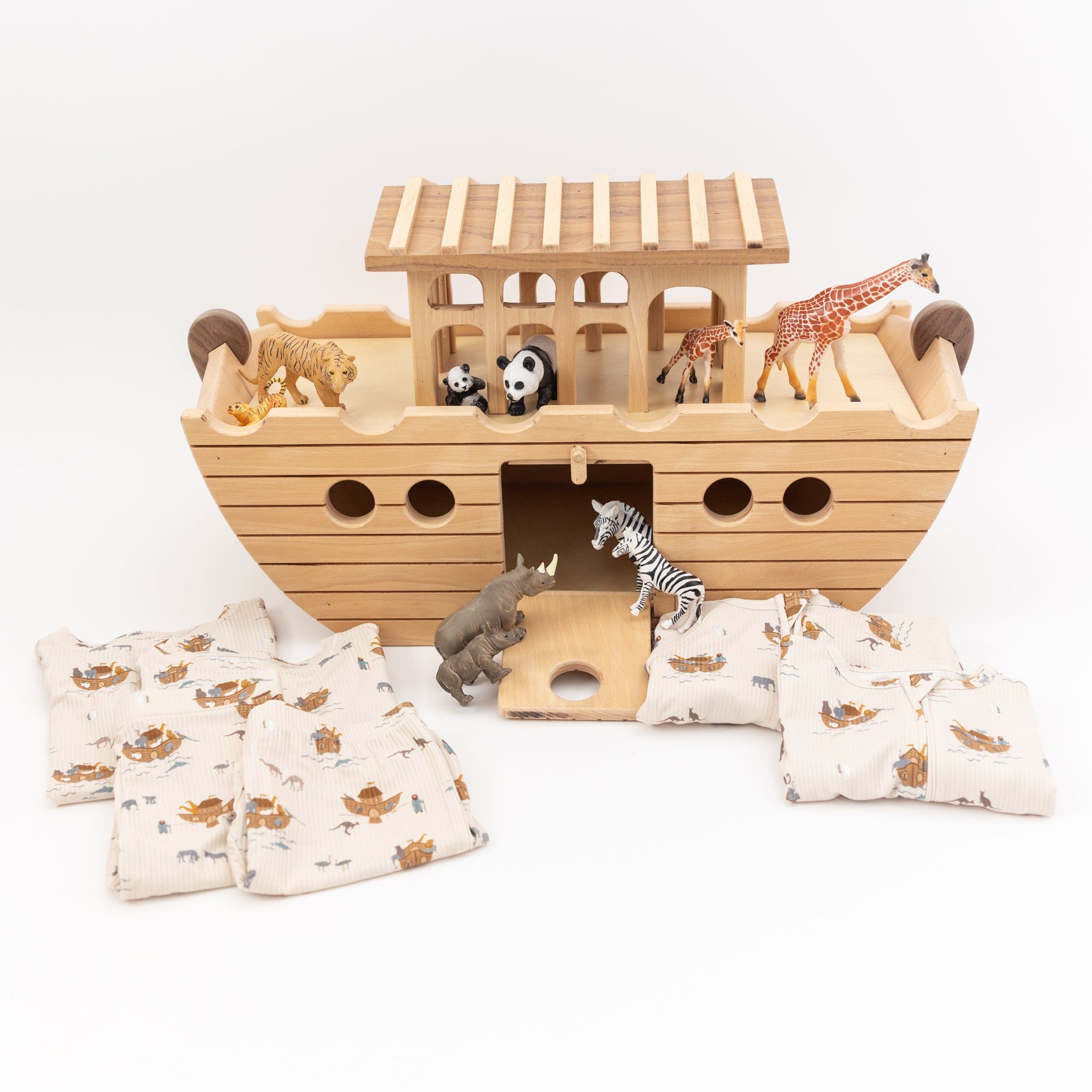 Noah's Ark Small Ribbed Summer Zip Romper