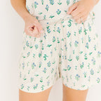 Morning Meadow Small Ribbed Women's Shorts