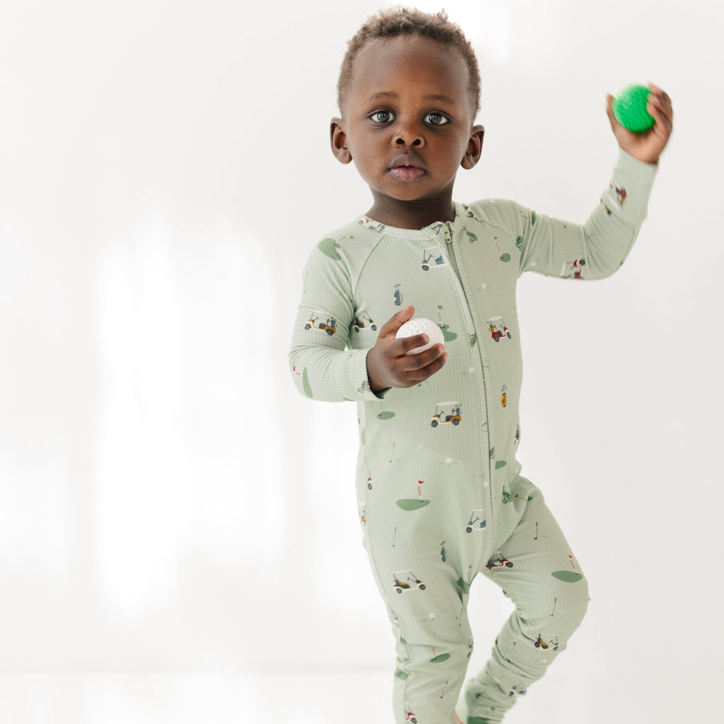 Golf Small Ribbed Zip Romper