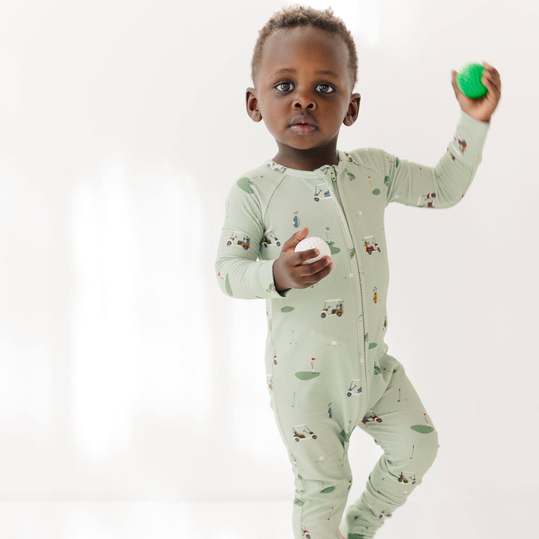 Golf Small Ribbed Zip Romper