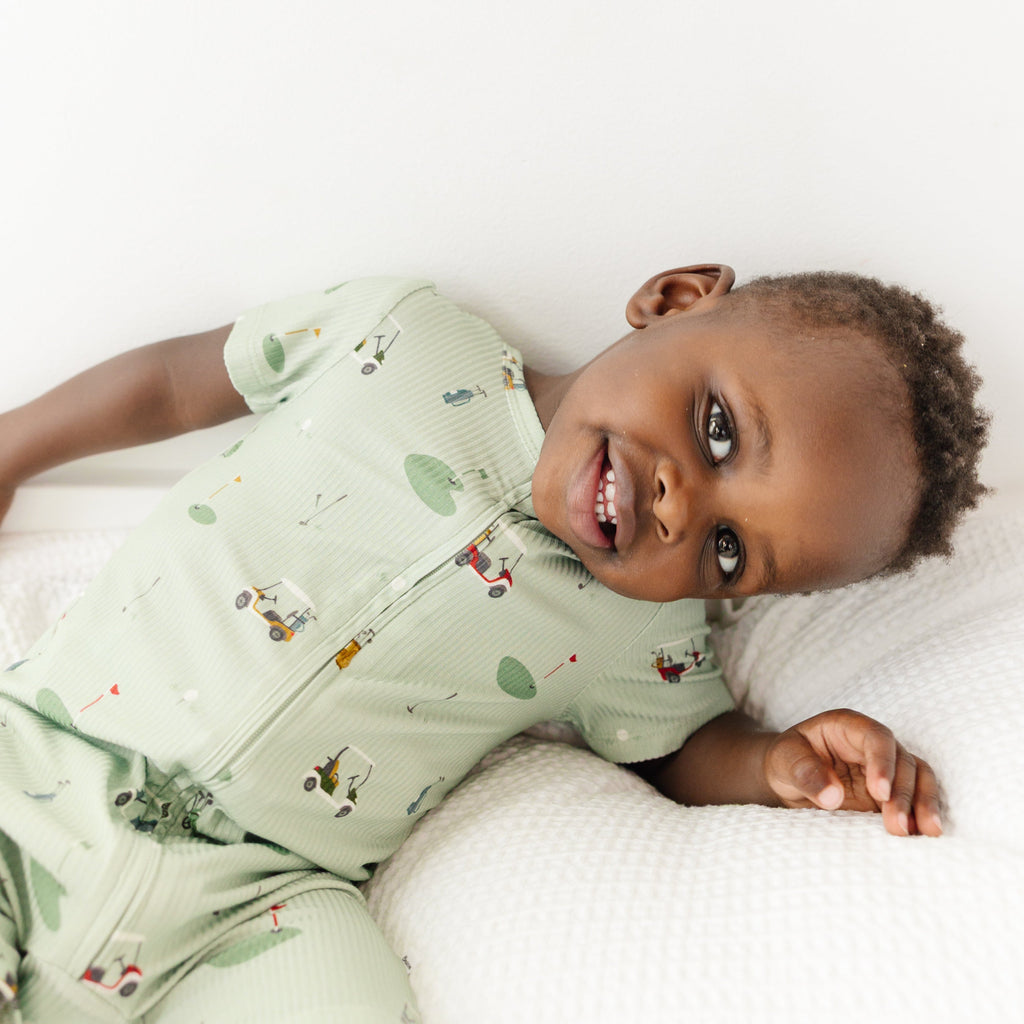 Golf Small Ribbed Summer Zip Romper