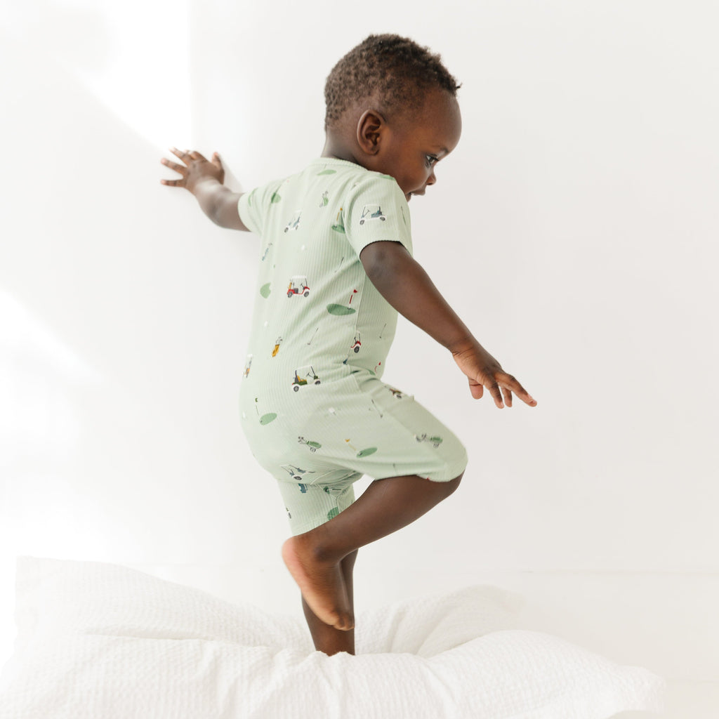 Golf Small Ribbed Summer Zip Romper