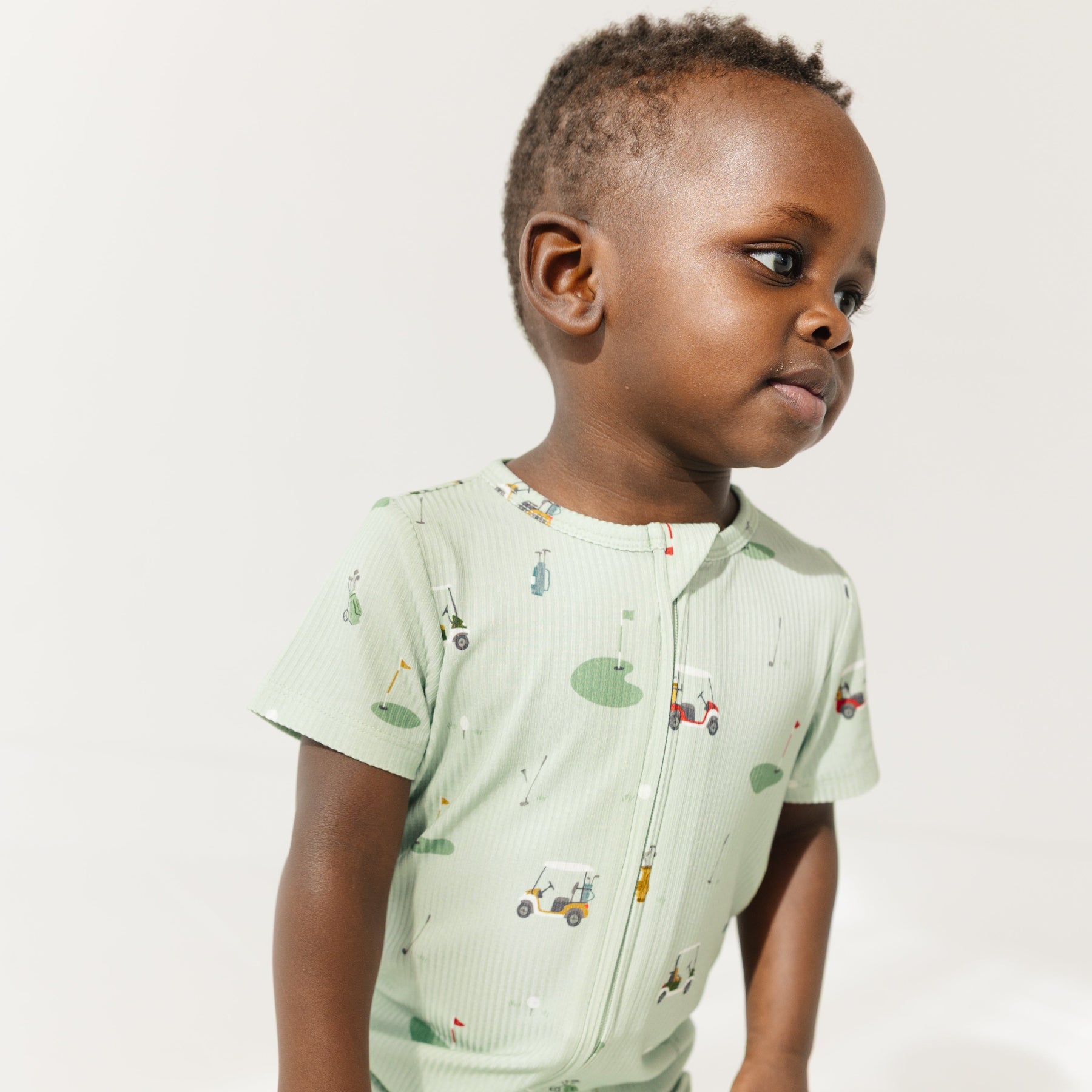 Golf Small Ribbed Summer Zip Romper