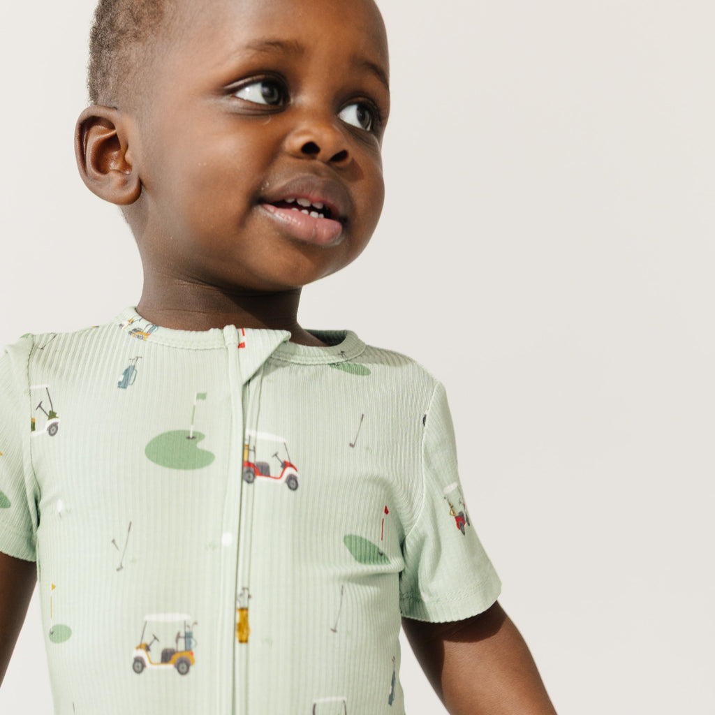 Golf Small Ribbed Summer Zip Romper