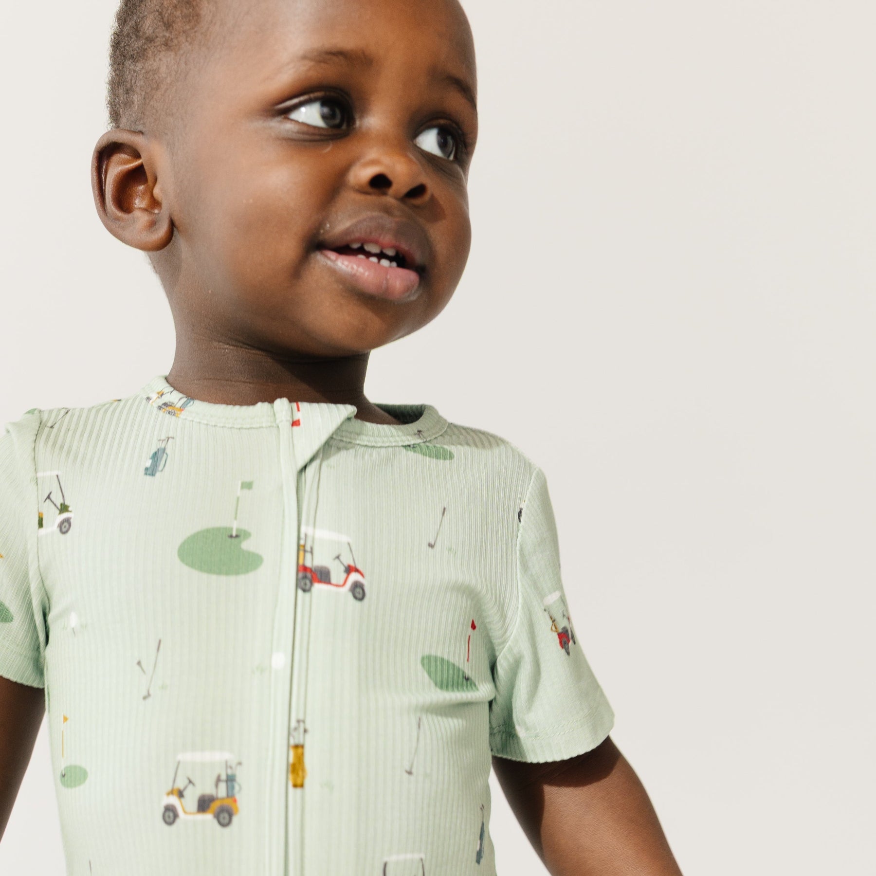 Golf Small Ribbed Summer Zip Romper