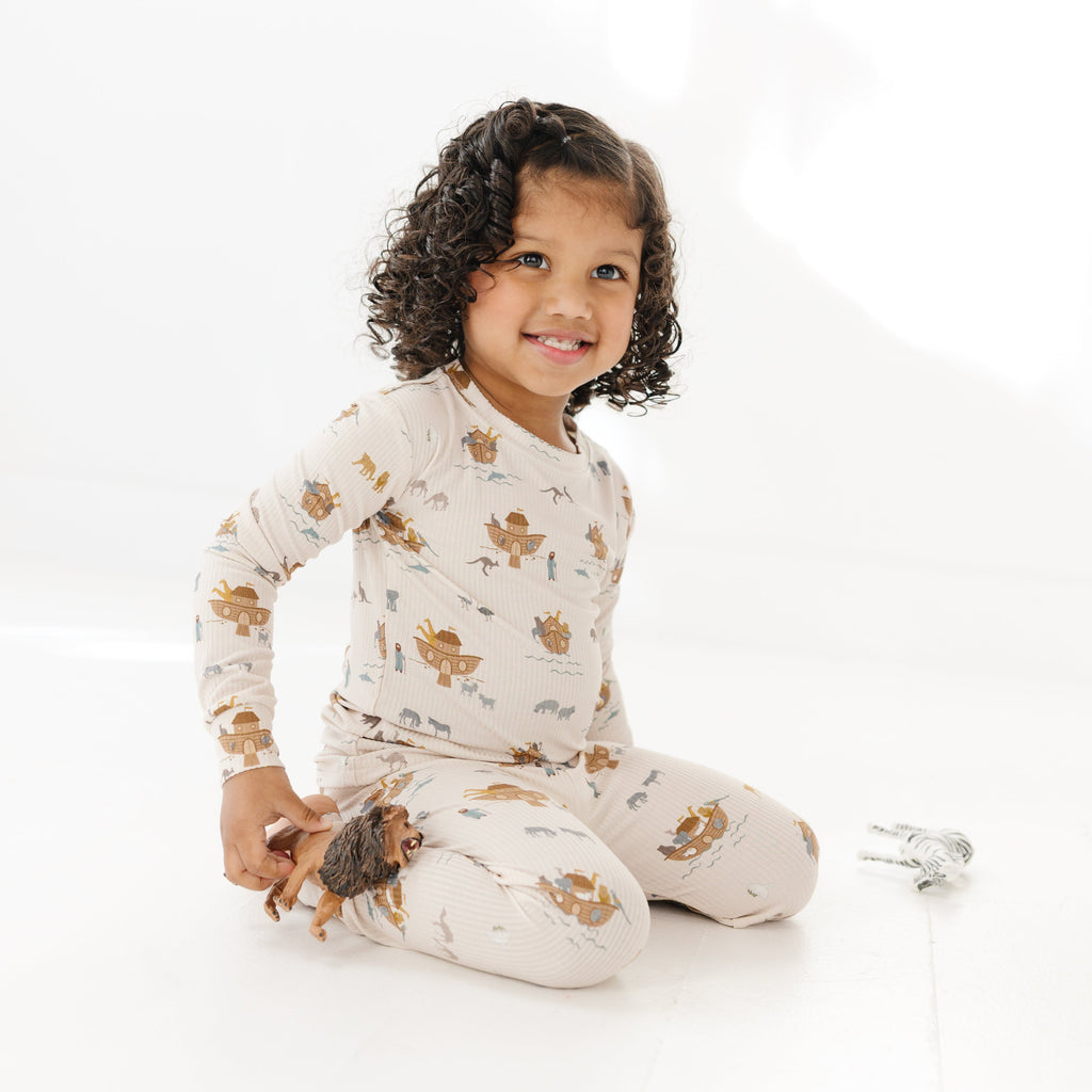 Noah's Ark Small Ribbed Two-Piece Set