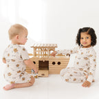 Noah's Ark Small Ribbed Summer Zip Romper