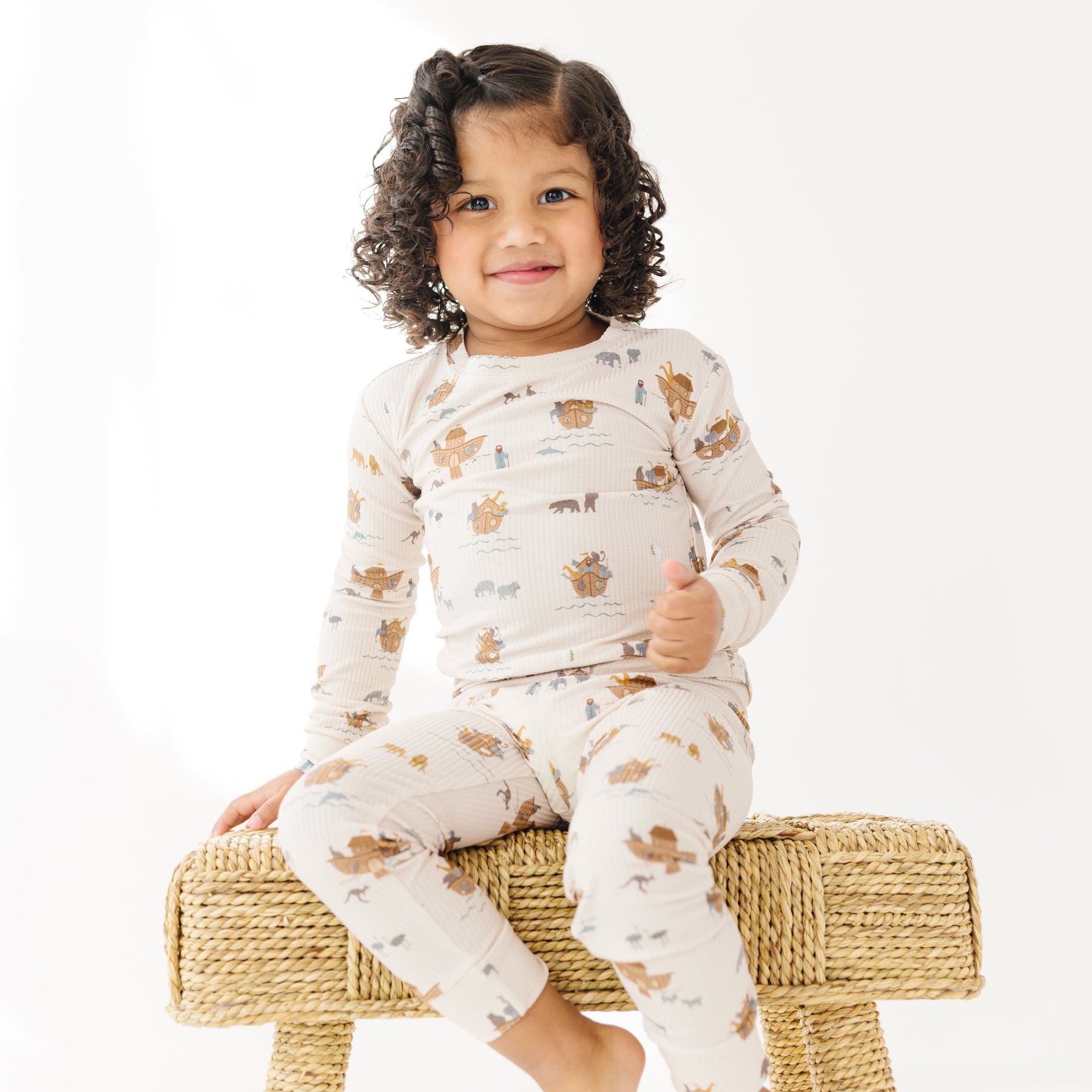 Noah's Ark Small Ribbed Two-Piece Set – Brave Little Ones